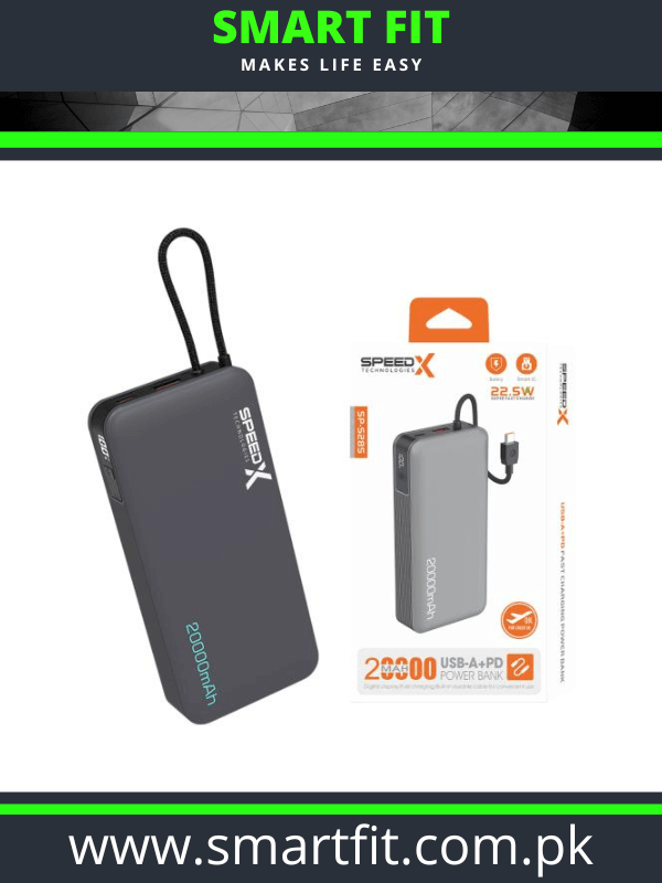 Speedx Sp-s285 22.5w 20000mah Super Fast Charging Power Bank