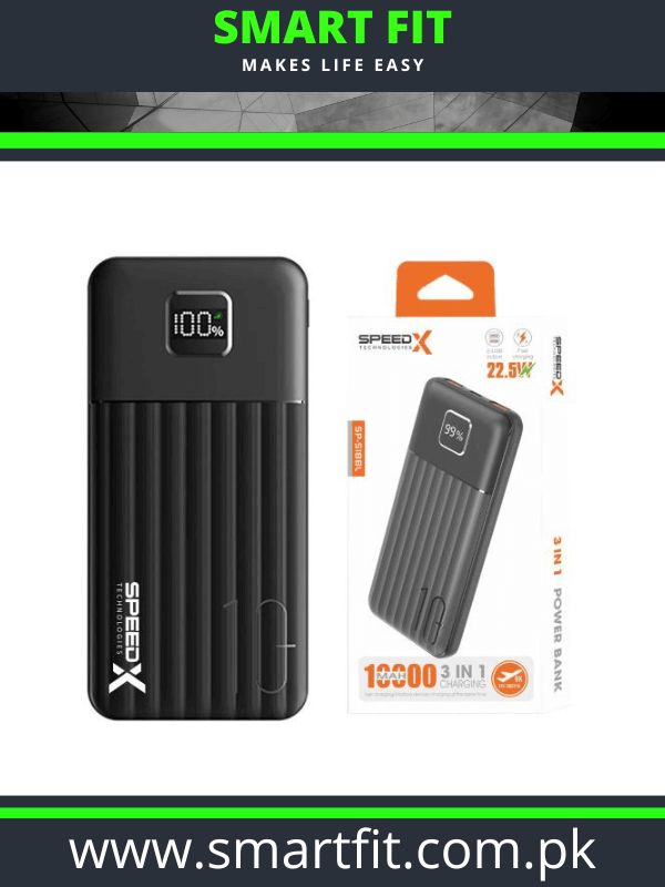 SPEEDX SP-S188L 3IN1 (22.5W) 10000MAH FAST CHARGING POWER BANK
