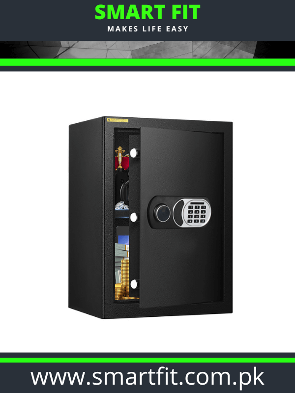 SPEEDX SP-SF102 STEEL SECURITY SAFE LOCK WITH FINGERPRINT & PASSWORD TYPE C EMERGENCY POWER UNLOCK H500×W350×D310 mm