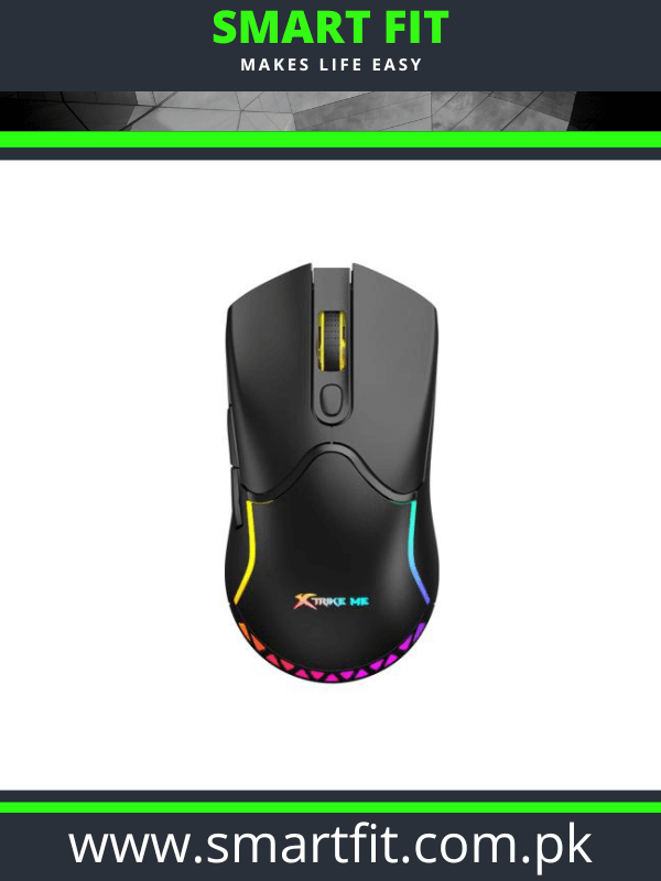 XTRIKE-ME GW-610 WIRED/WIRELESS 7 BUTTON 8000 DPI GAMING MOUSE BLACK