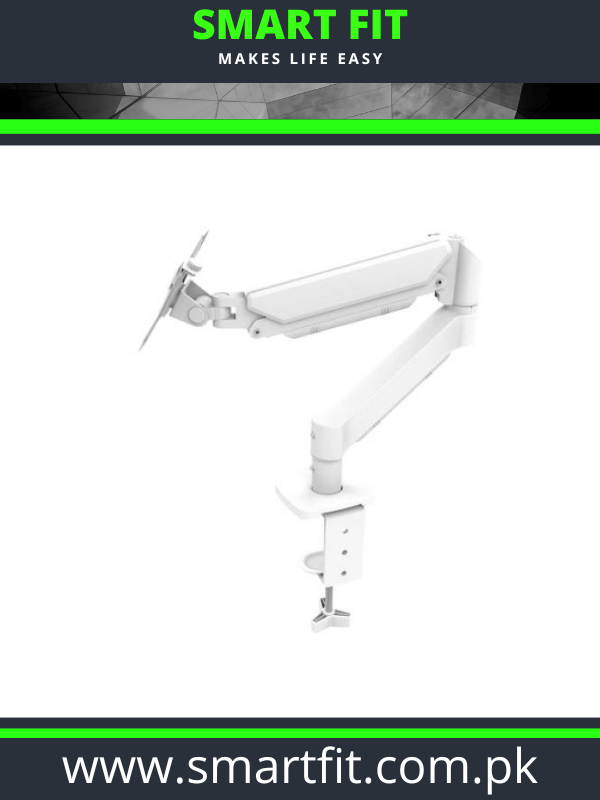 Xtriek-me Ht-20 Heavy Duty Adjustable Desk Mount Single Monitor Arm White