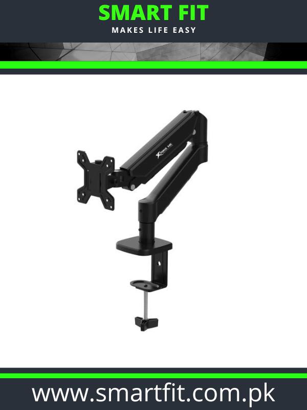 XTRIEK-ME HT-20 HEAVY DUTY ADJUSTABLE DESK MOUNT SINGLE MONITOR ARM BLACK